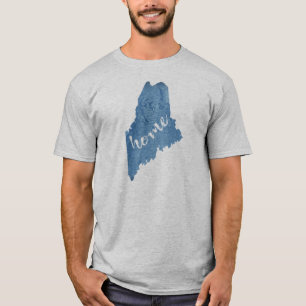 Maine State Hem Träådring T Shirt