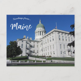 Maine State House i Augusta Maine Vykort