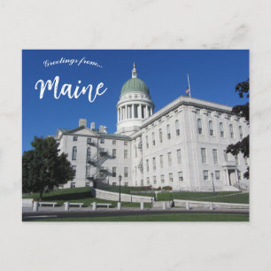 Maine State House i Augusta Maine Vykort