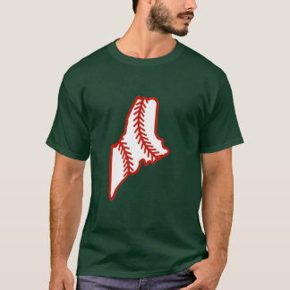 Maine State Konturstygn T Shirt