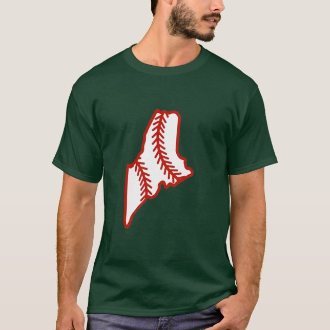 Maine State Konturstygn T Shirt (Framsida)