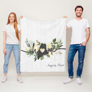 Maine State-Personlig - din hemstad, Rustic Fleecefilt