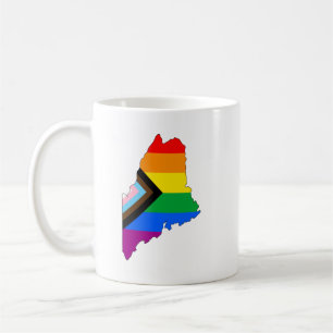 Maine State Pride HBTQ+ Progress Pride Kaffemugg