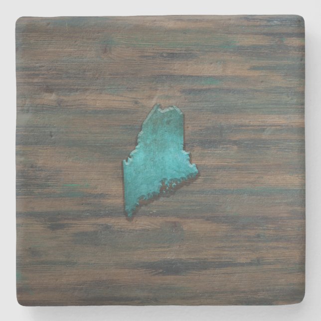 Maine State Shape Teal Stenunderlägg (Framsidan)