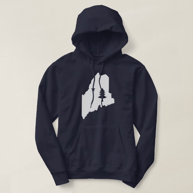 Maine State T-Shirt Hoodie (Design framsida)