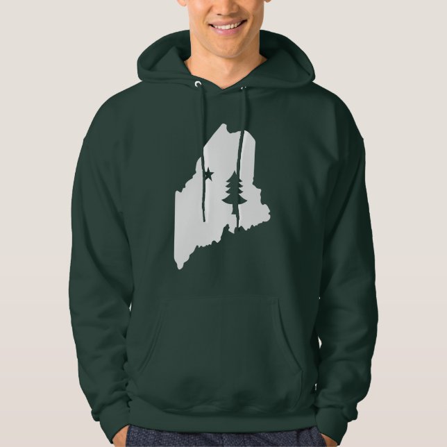 Maine State T-Shirt Hoodie (Framsida)