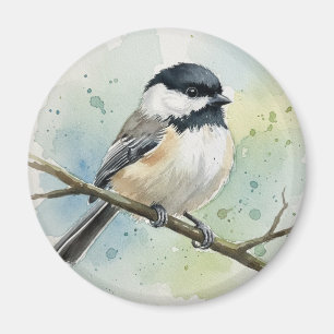Maine Statens Fågel Svartkronad Mes Magnet