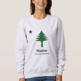 Maine Statlig flagga sweatshirt T Shirt