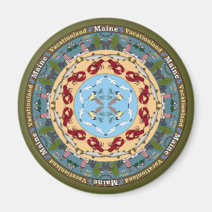 Maine statlig Mandalamagnet Magnet