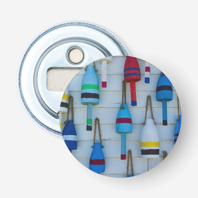 Maine, Stonington, bojar av dekorativ hummer Flasköppnare (Framsidan)