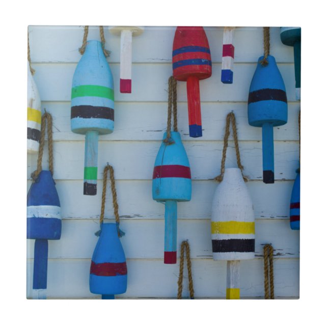 Maine, Stonington, bojar av dekorativ hummer Kakelplatta (Framsidan)