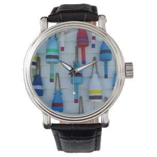 Maine, Stonington, dekorativa hummerbojar Armbandsur