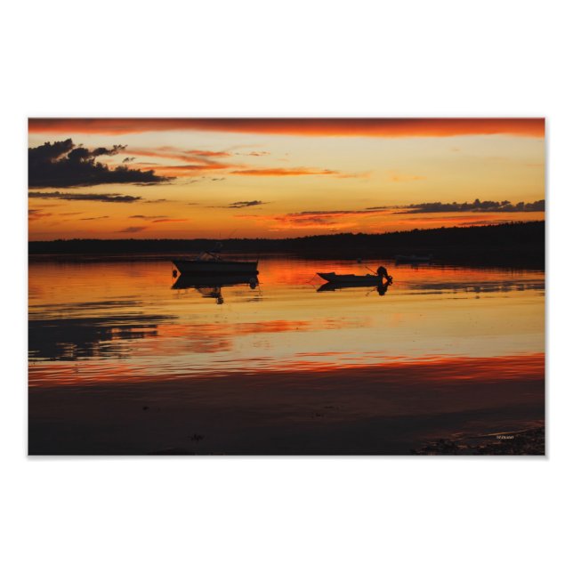 Maine Sunset-foto Fototryck (Framsidan)