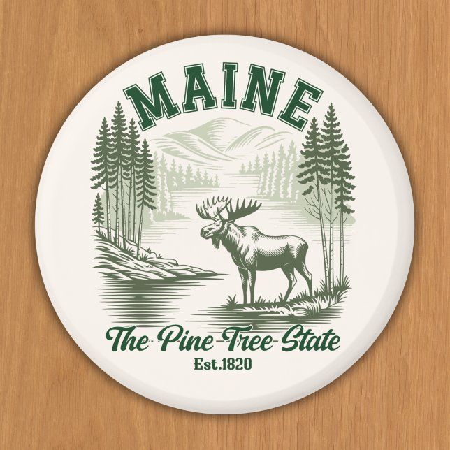 Maine the Pine Tree State Magnet (Skapare uppladdad)