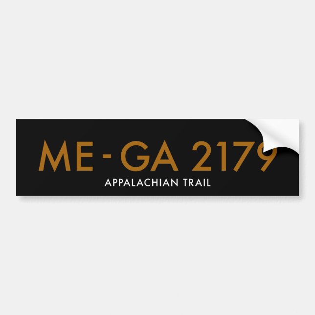Maine till Georgia 2179 Miles - Appalachian slinga Bildekal (Framsidan)