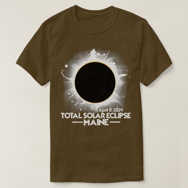 Maine Total Solar Eclipse 2024 April 8 America Tot T Shirt (Design framsida)