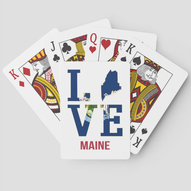Maine US State Kärlek Casinokort (Baksidan)