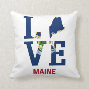 Maine US State Kärlek Kudde
