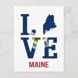 Maine US State Kärlek Vykort