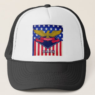 Maine USA Flagga Keps