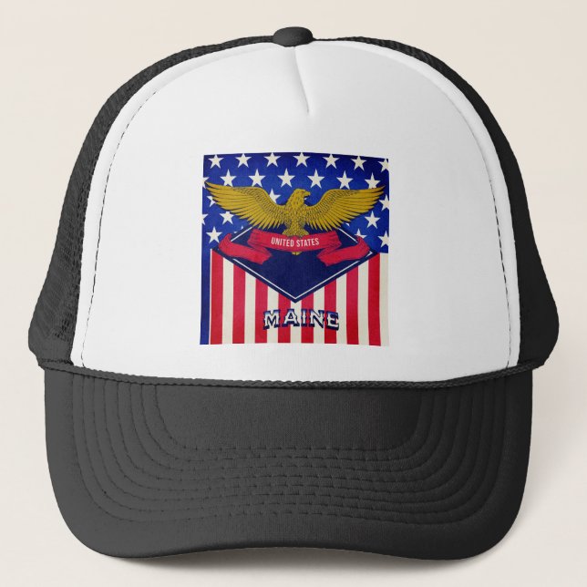 Maine USA Flagga Keps (Framsida)