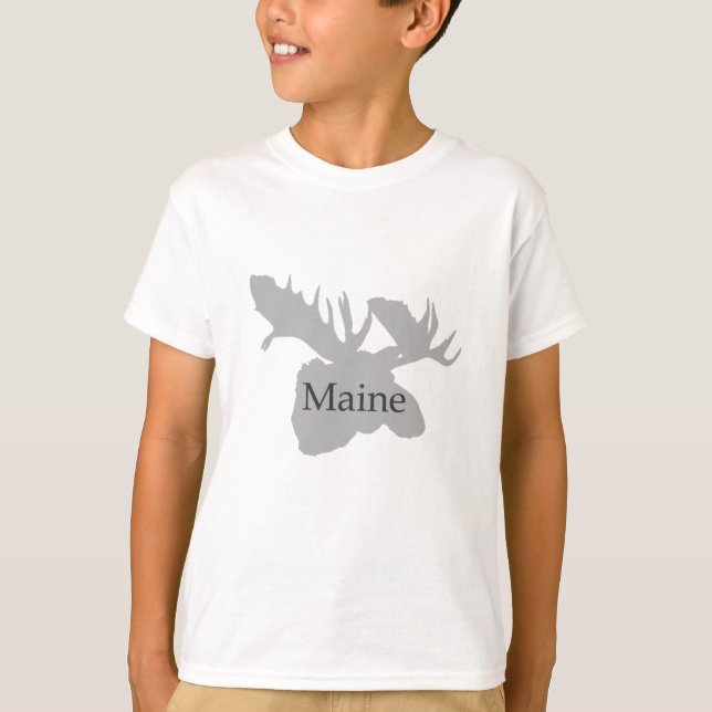 Maine USA Logotyp (moose) T Shirt (Framsida)