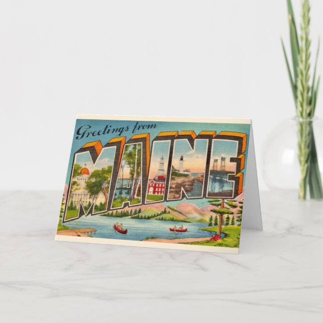 Maine Välkomsthälsning Kort (Framsida)