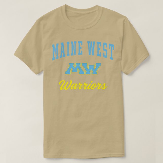 Maine Väster High School Warriors T Shirt (Design framsida)