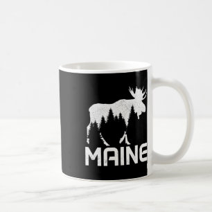 Maine Vintage Pride Souvenir Älg Natur Vandring Kaffemugg