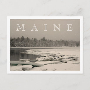 MAINE - Vinter on Bay Vykort