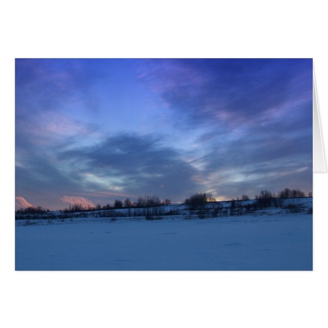 Maine Winter Hälsningskort (Framsidan Horizontal)