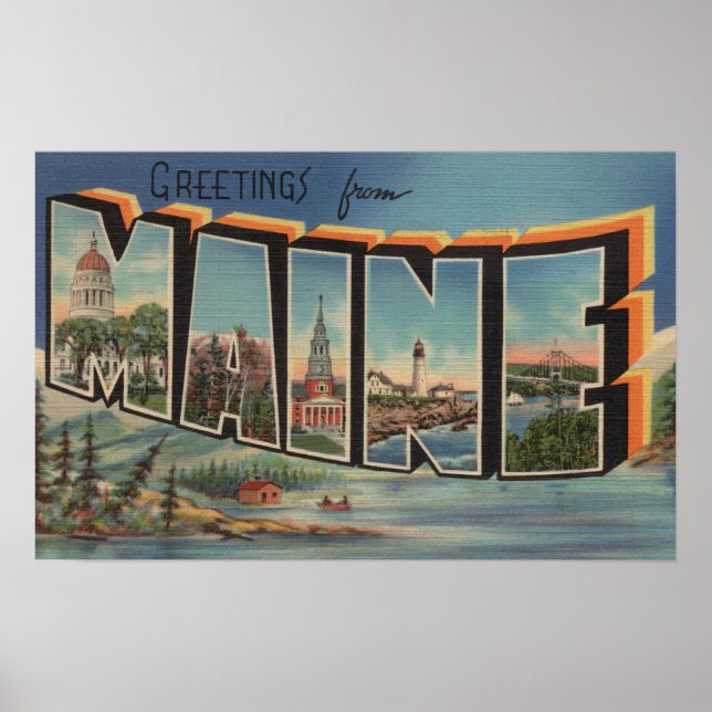 Maine (Winter)Large Brev Scenes Poster (Framsidan)