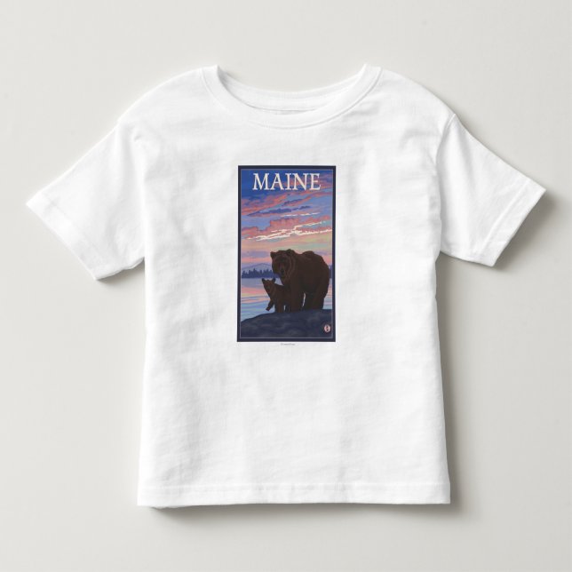 MaineBear och unge T Shirt (Framsida)