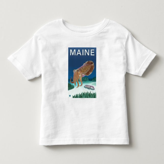 MaineCuttlefish plats T-shirt (Framsida)