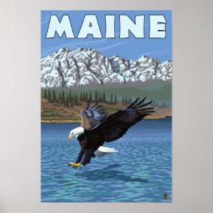 MaineEagle-fiske Poster