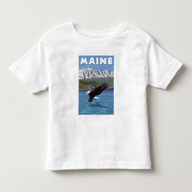 MaineEagle fiske T-shirt (Framsida)