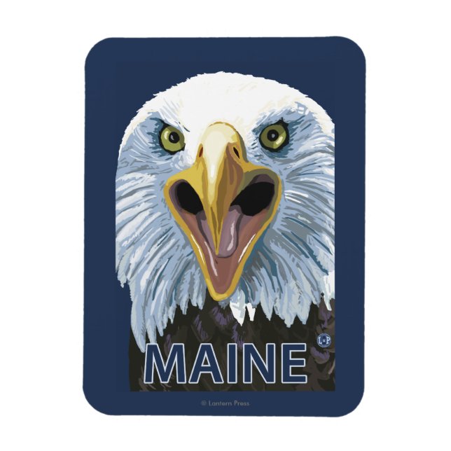 MaineEagle Up Close Magnet (Vertikal)