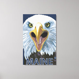MaineEagle upp slut Canvastryck