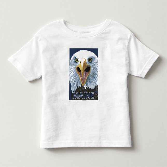 MaineEagle upp slut Tee Shirt (Framsida)