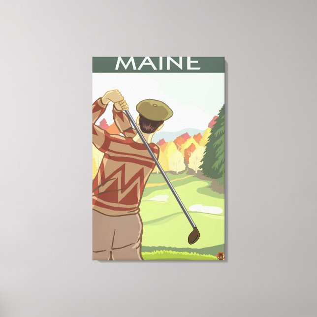 MaineGolfing Scene Canvastryck (Framsida)