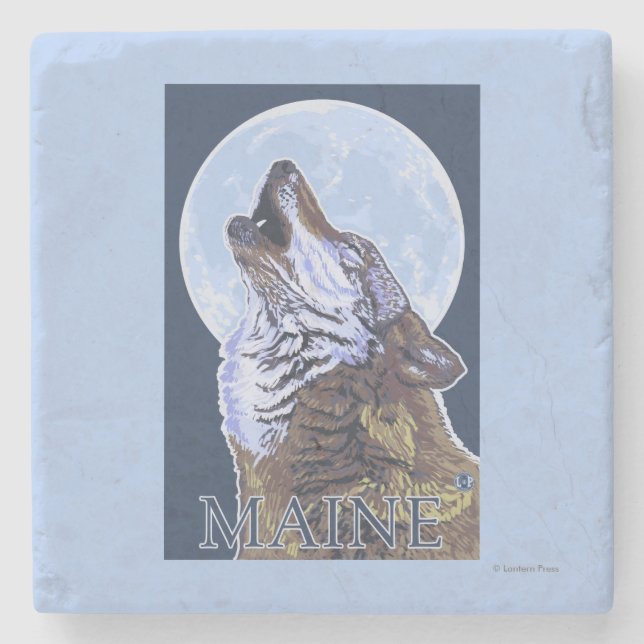 MaineHowling varg Underlägg Sten (Framsidan)