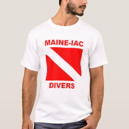 Maineiac Divers Dive Flagga Logotyp Classic T-shir T Shirt