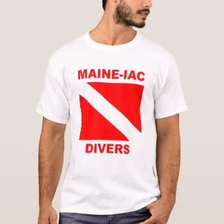 Maineiac Divers Dive Flagga Logotyp Classic T-shir T Shirt