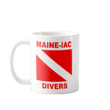 Maineiac Divers Dive Flagga Logotyp Mugg