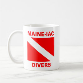 Maineiac Divers Dive Flagga Logotyp Mugg