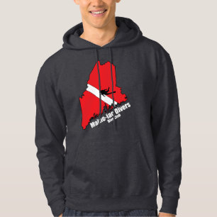 Maineiac Divers Silhouette Logotyp Mörk Sweatshirt