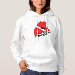 Maineiac Divers Silhouette Logotyp Womens Sweatshi T Shirt