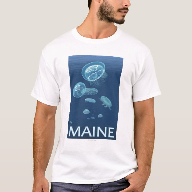 MaineJellyfish plats Tee (Framsida)