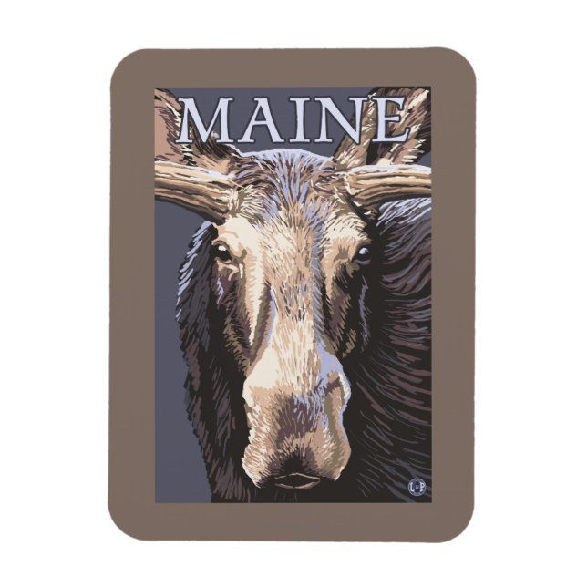 MaineMoose Up Close Magnet (Vertikal)