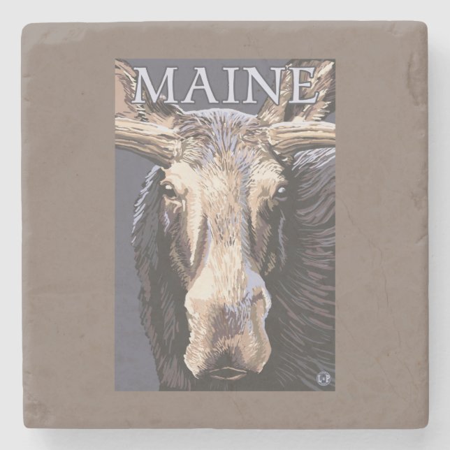 MaineMoose upp slut Underlägg Sten (Framsidan)
